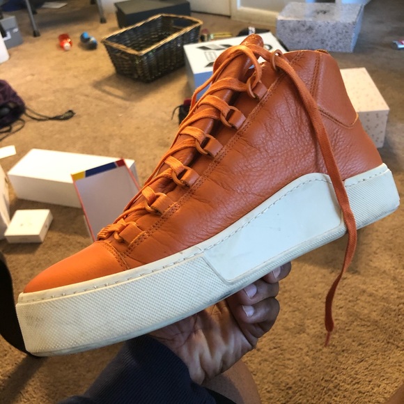 Orange Balenciaga Arena Size 42